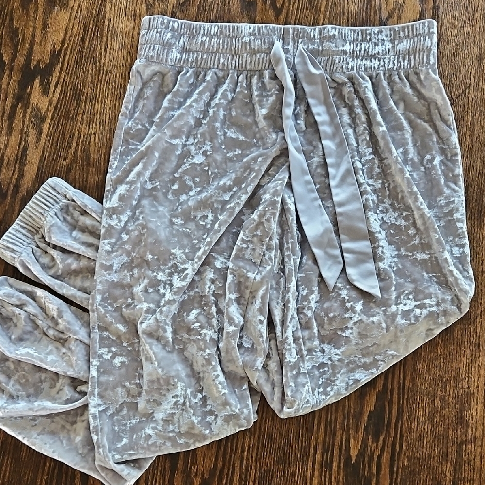 Victoria's Secret Light Gray Velvet Pants
